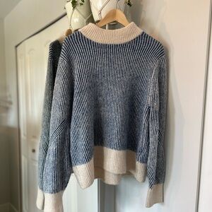 Blue and white sweater!